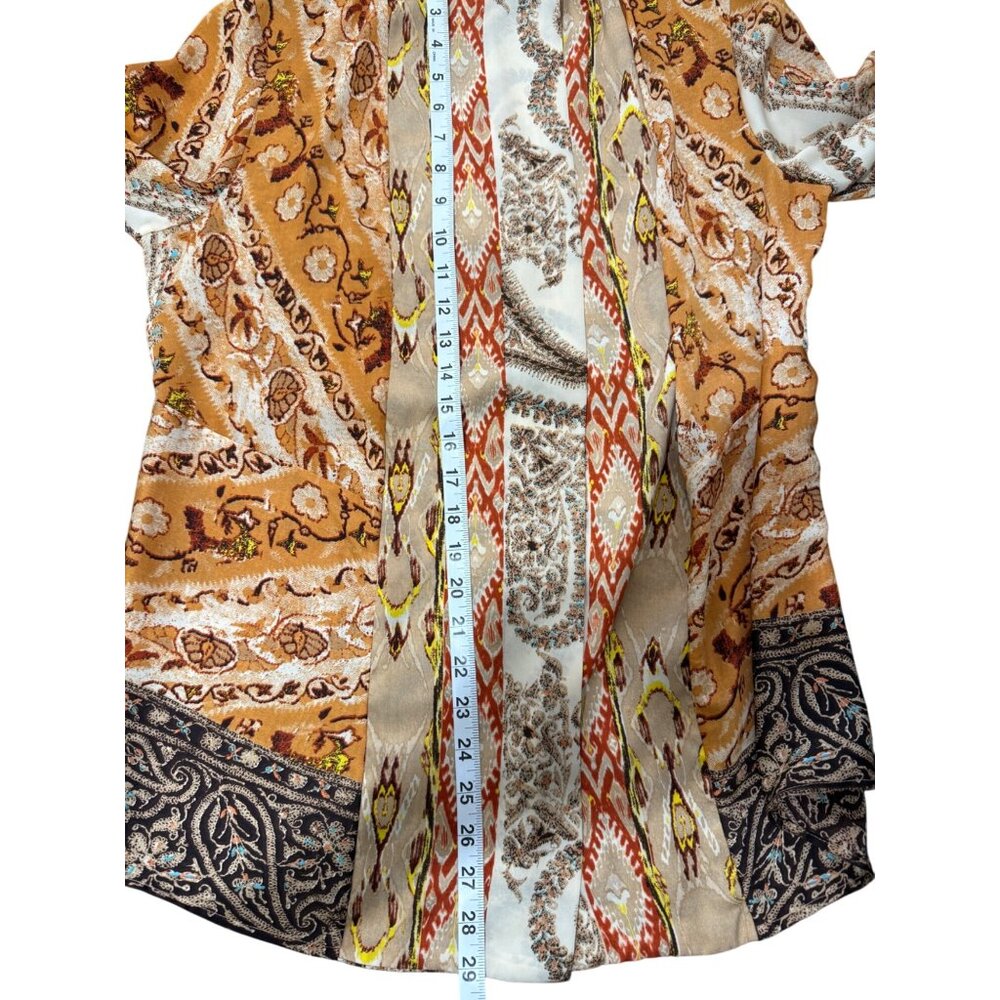 Anis A Womens Size M Kimono Paisley Open Jacket Boho - Picture 6 of 7